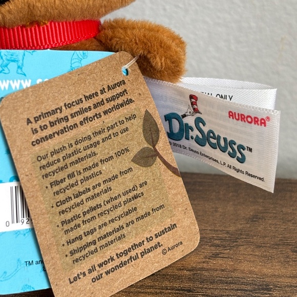 NWT Dr Seuss Grinch MAX DOG Christmas Aurora Plush Stuffed Animal Keychain Clip - Picture 6 of 10